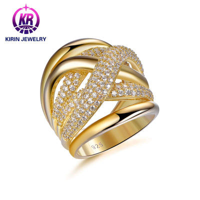 14K & 18K Gold Full Cover Wedding Diamond Ring 925 Sterling Silver For Men's in Natural Round Brilliant Diamonds Kirin Jewelry