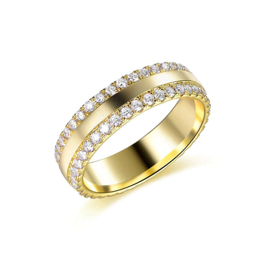 14k pure gold rings 5925 gold silver diamond ring wedding gold ring for women Kirin Jewelry
