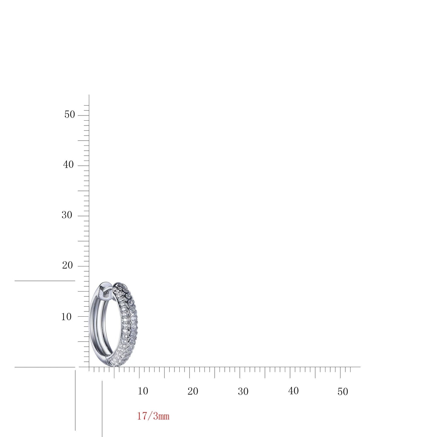 925 Sterling Silver CZ Micro Pave Hoop Earrings