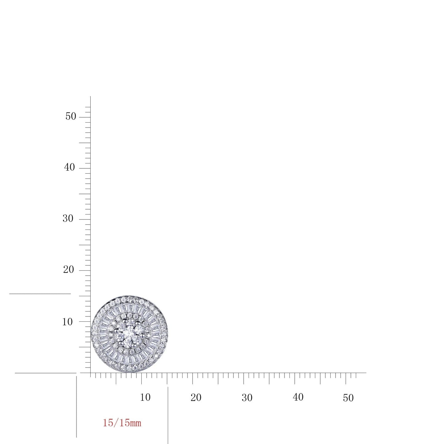 925 sterling silver Lab Grown Diamond Stud Earrings