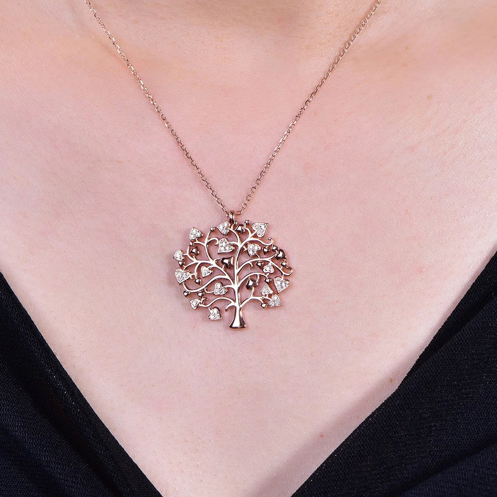 925 sterling silver life tree pendant necklace tree of life jewelry necklace pendant for Women tree of life crystal pendant Kirin Jewelry