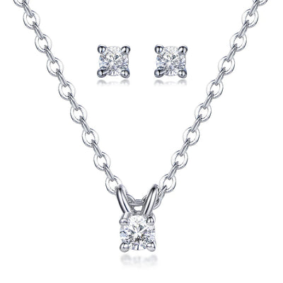 Fashion 925 silver custom jewelry sets women fancy fine wedding zircon Necklace and Earring Sets jewelry Kirin Jewelry