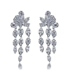Supper Luxury Party Queen Earrings Top Quality Exquisite Vintage Victorian Style Diamond Silver 925 Earrings Kirin Jewelry