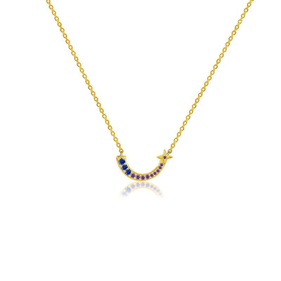 U Rainbow Necklaces 18K PVD Gold Plated 925 Sterling Silver Rainbow Pendant Link Chain Necklace collana catena Kirin Jewelry