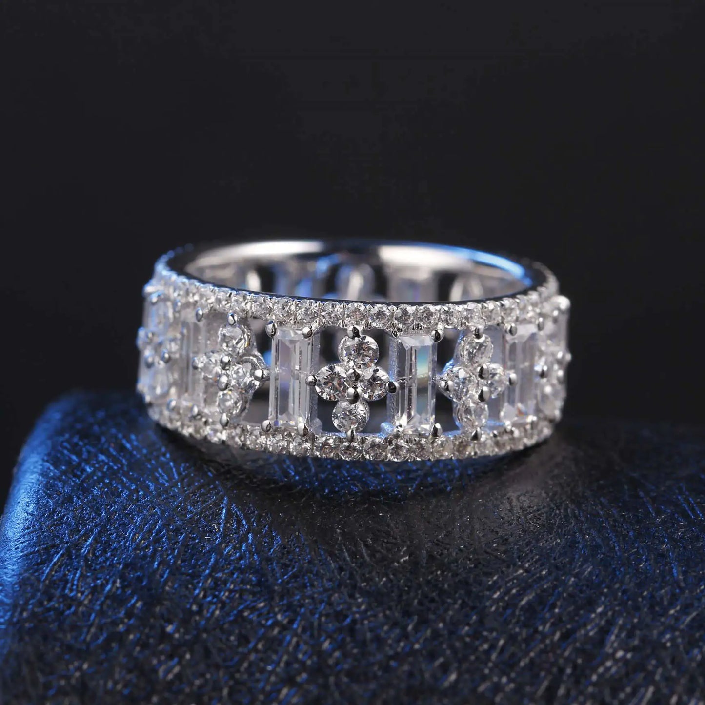Wholesale Full Eternity Statement Hollow Engagement Ring