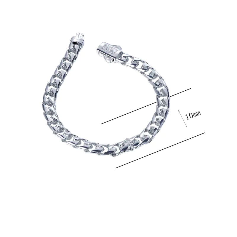 Wholesale High Polished Thick Big Curb Cuban Link Bracelet