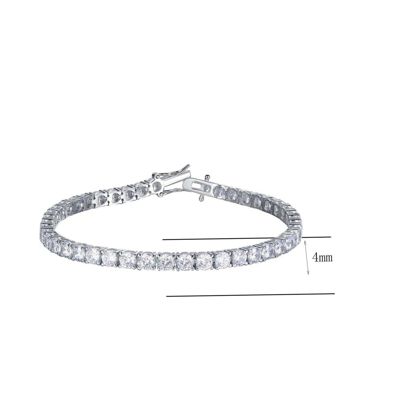 Wholesale Lab Created Diamond Tennis Chain Bracelet