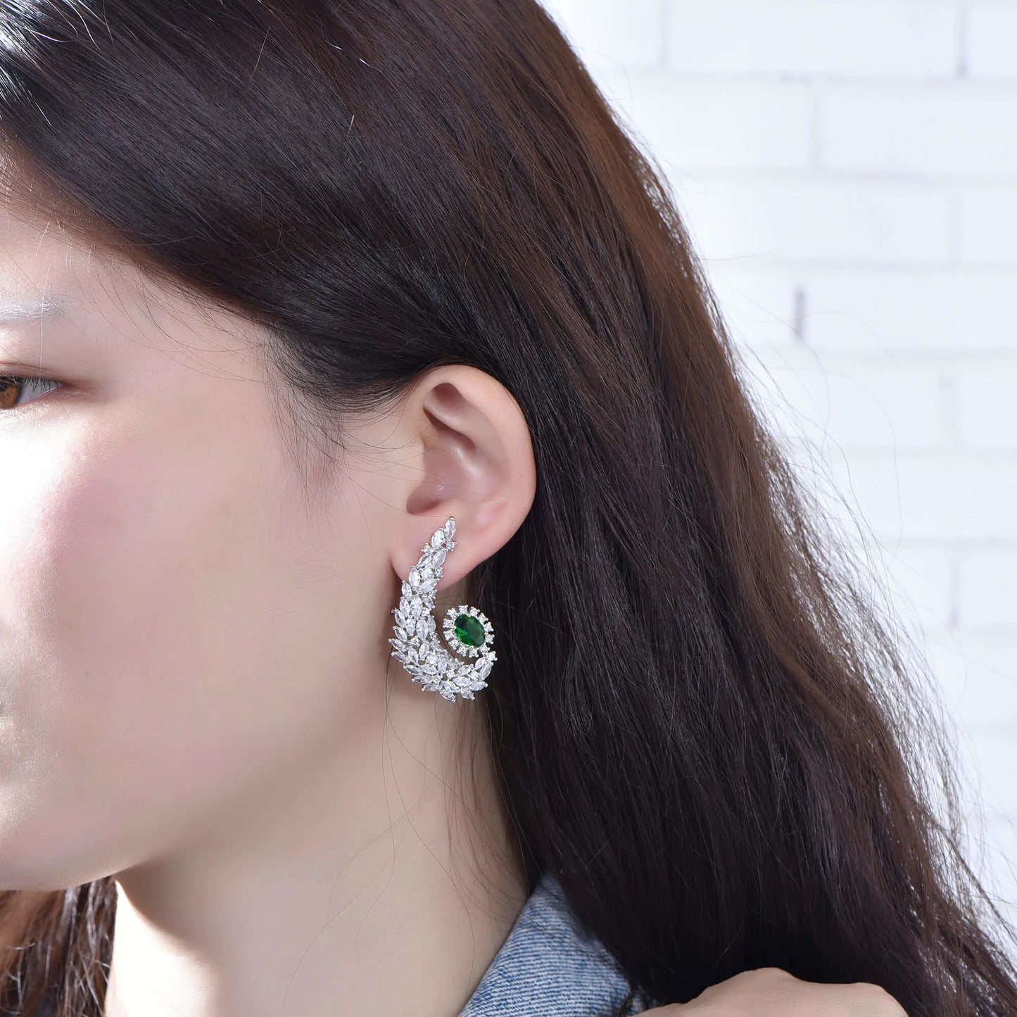 Wholesale Leaf Design Large Dangle Drop Earring for Women