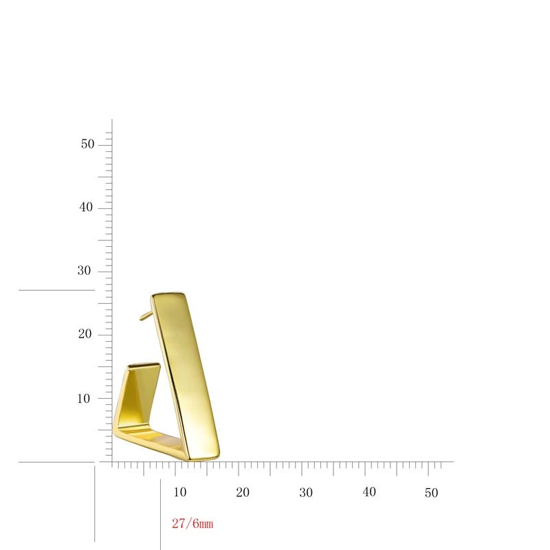 Wholesale Minimalist Statement Triangle Geometric Hoop Earrings