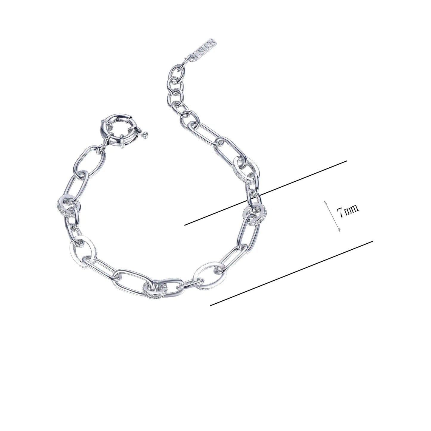 Wholesale Personalized Adjustable Paperclip Chain Bracelet