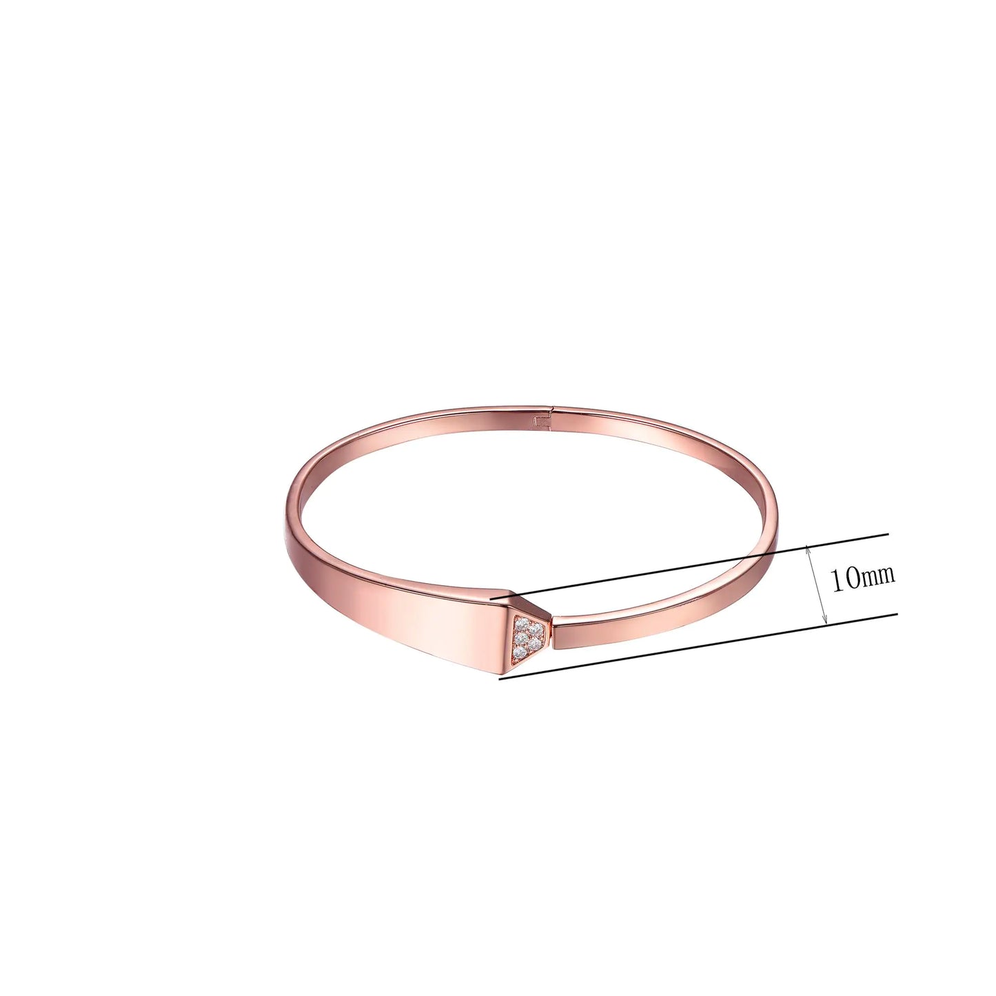Wholesale Rose Gold Plated CZ Personalized Bangle Bracelet