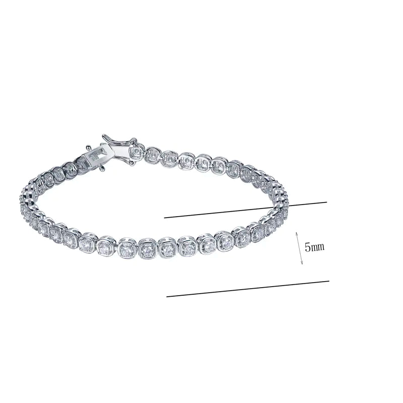 Wholesale Round Cut Lab Created Diamond Classic Tennis Bracelet