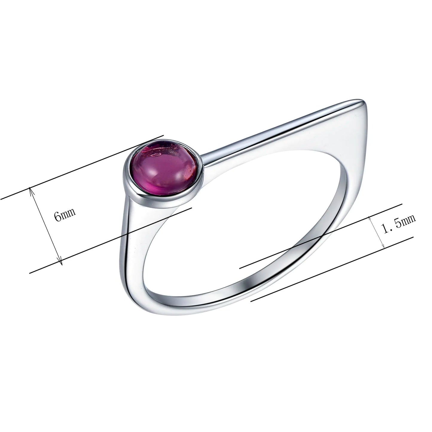 Wholesale Round Cut Purple Glass Personalized Unique Band Rings