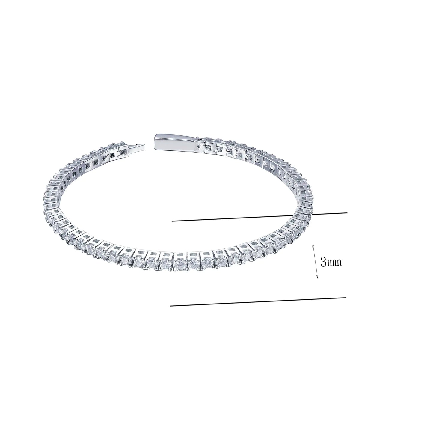 Wholesale Round Lab Diamond Classic Tennis Bracelet