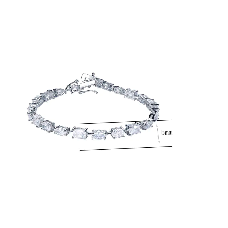 Wholesale Silver CZ Lab Diamond Tennis Bracelets