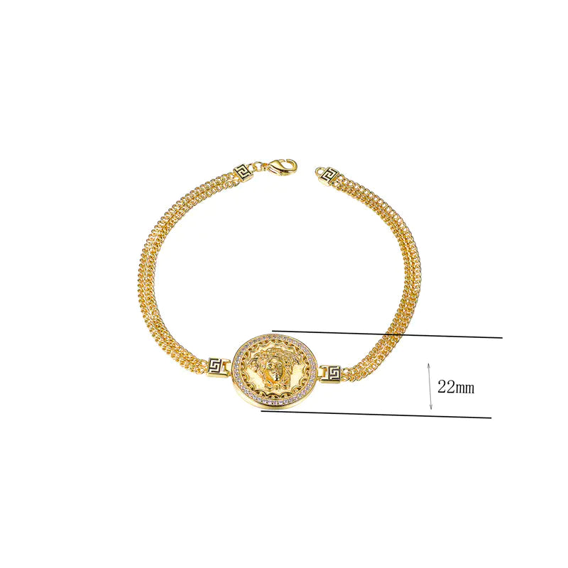 Wholesale Silver Gold Plated Egyptian Medusa Bracelet