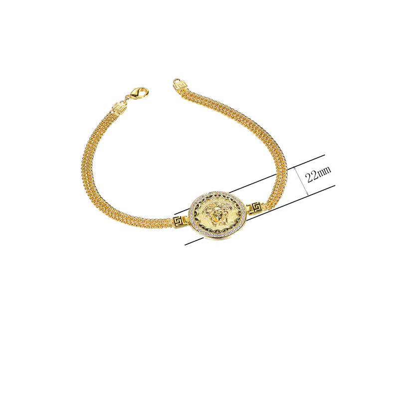 Wholesale Silver Gold Plated Medusa Head Bracelet