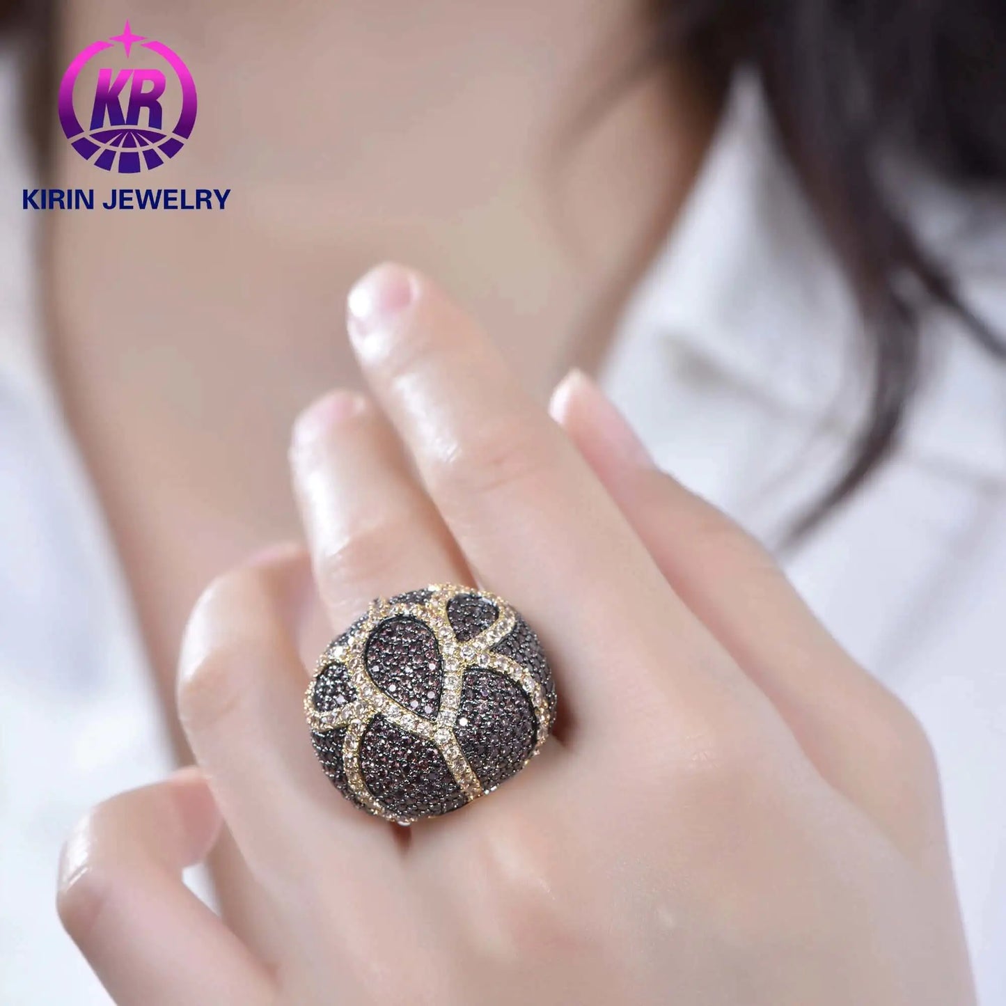 Wholesale Snakeskin Pattern Engagement Unique Statement Rings for Women