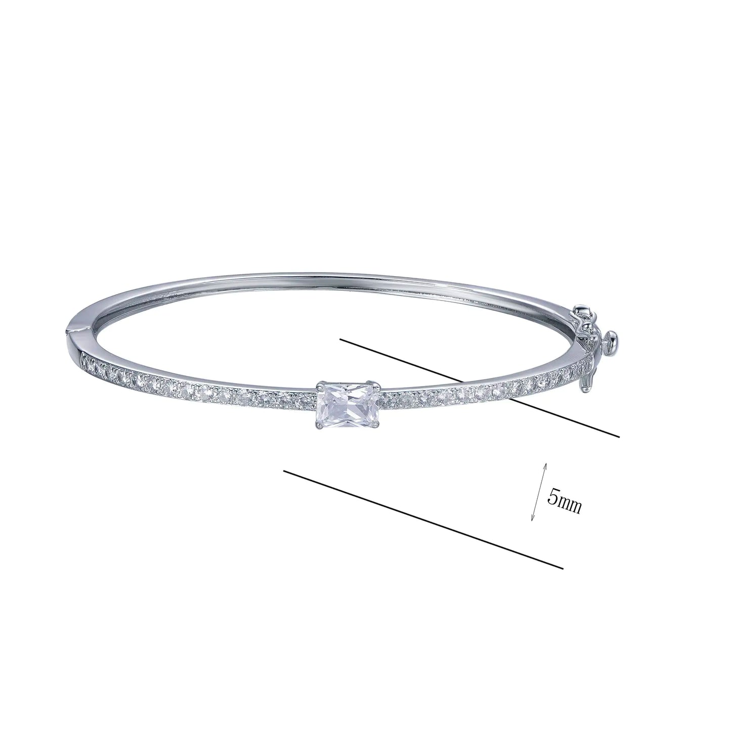 Wholesale Thin Band Lab Created Diamond Tennis Bangle Bracelet