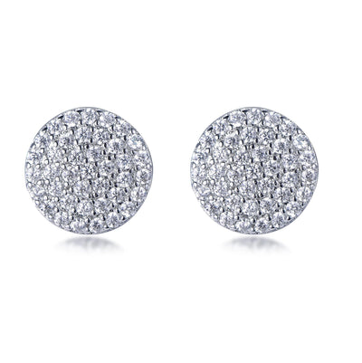 pave zircon birthstone stud earrings druzy stud earrings lab grown diamond stud earrings Kirin Jewelry