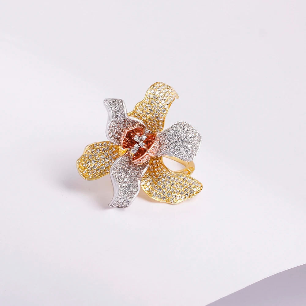 wholesale jewelry china Fashion French China Flower Premier cheap jewelry New Design Rings Silver Jewelry Kirin Jewelry