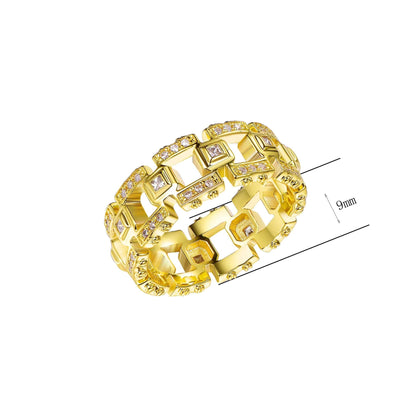 14K & 18K Gold Elegant Ring 3A White Cubic Zirconia Gold Engagement Wedding Ring for Women Fine Jewelry Kirin Jewelry