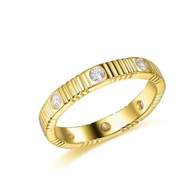 14K and 18K Couple Engagement Gold Diamond Ring Rose Gold Platinum Proposal Wedding Colorful Diamond Ring Kirin Jewelry