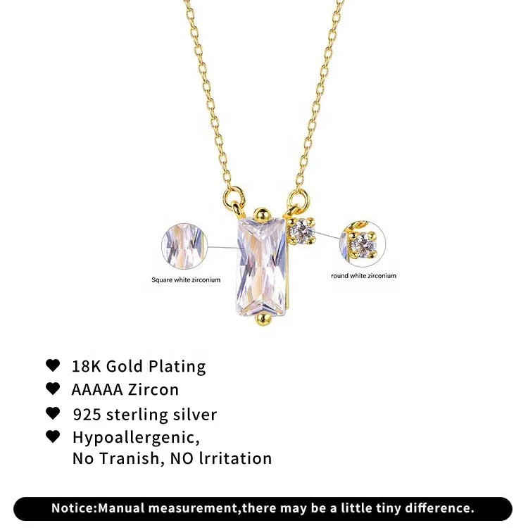 18k gold plated zircon pendant choker necklace 18K gold necklace chain Crystal Pendant AAA zircon pendant Kirin Jewelry
