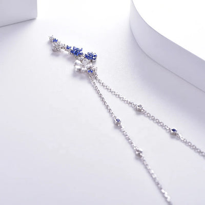 2023 Fashion jewelry women silver chain necklace flower dance necklace pendant charms diamond pendant Kirin Jewelry