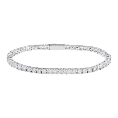925 Silver Bracelets & Bangles Luxury Iced Out CZ Diamond Silver Bangle for Women C Cuff Bracelet Jewelry Kirin Jewelry