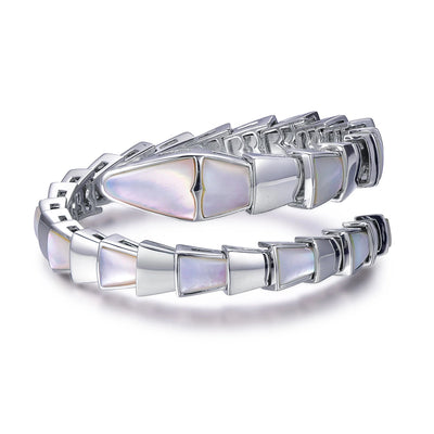 925 Silver Bracelets & Bangles Luxury Iced Out Diamond Open Adjustable Silver Bangle for Women C Cuff Bangle Jewelry Kirin Jewelry