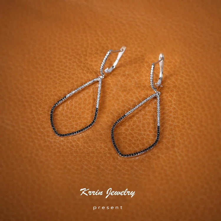 925 Silver Earrings Pave CZ for Women Earrings Hoop Kirin Jewelry