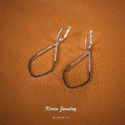 925 Silver Earrings Pave CZ for Women Earrings Hoop Kirin Jewelry