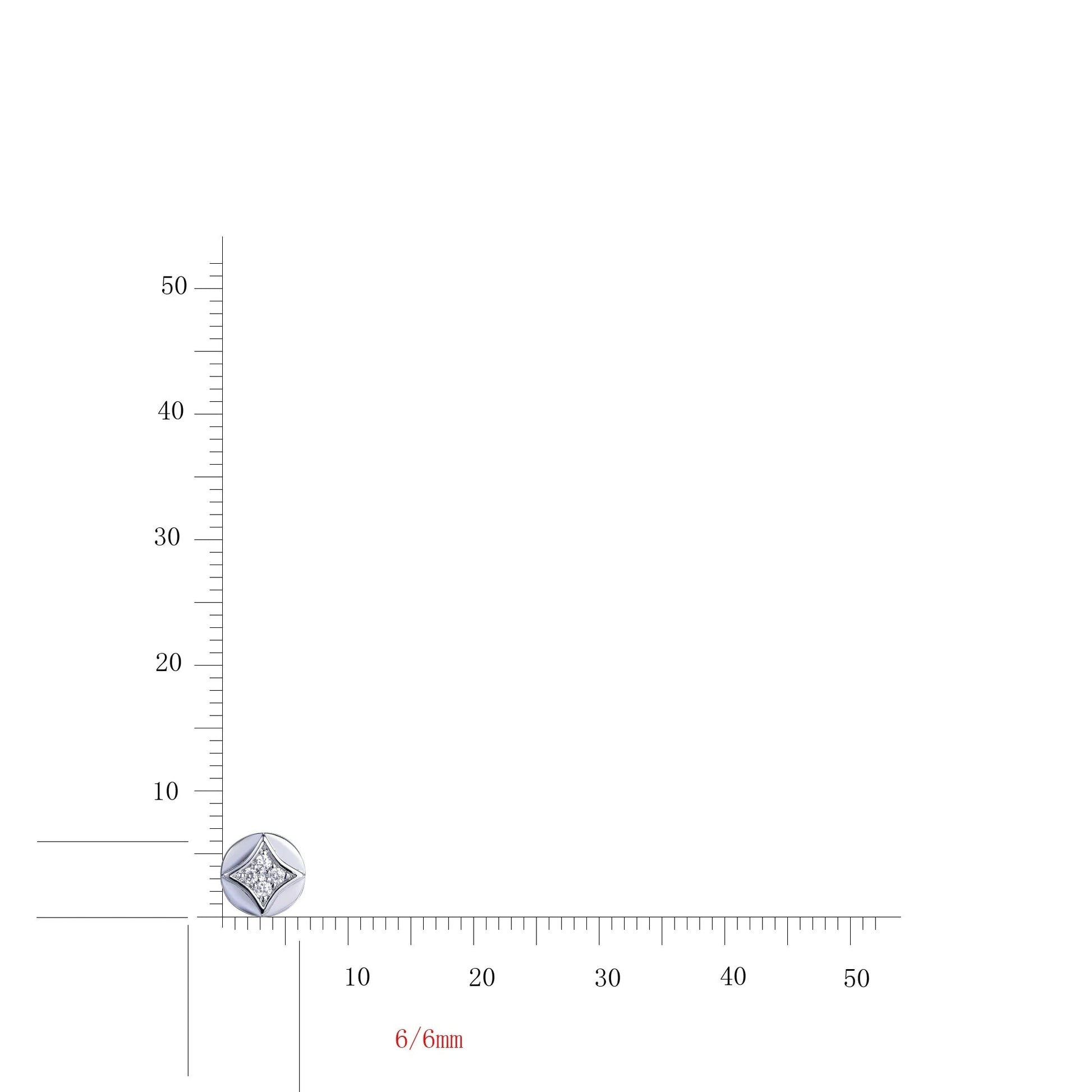 925 Sterling Silver CZ Geometric Stud Earrings-Wholesale