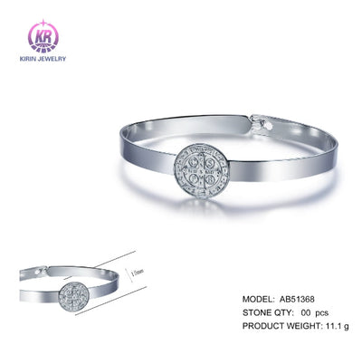 925 silver bangle with rhodium plating AB51368 Kirin Jewelry