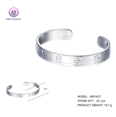 925 silver bangle with rhodium plating AB51637 Kirin Jewelry