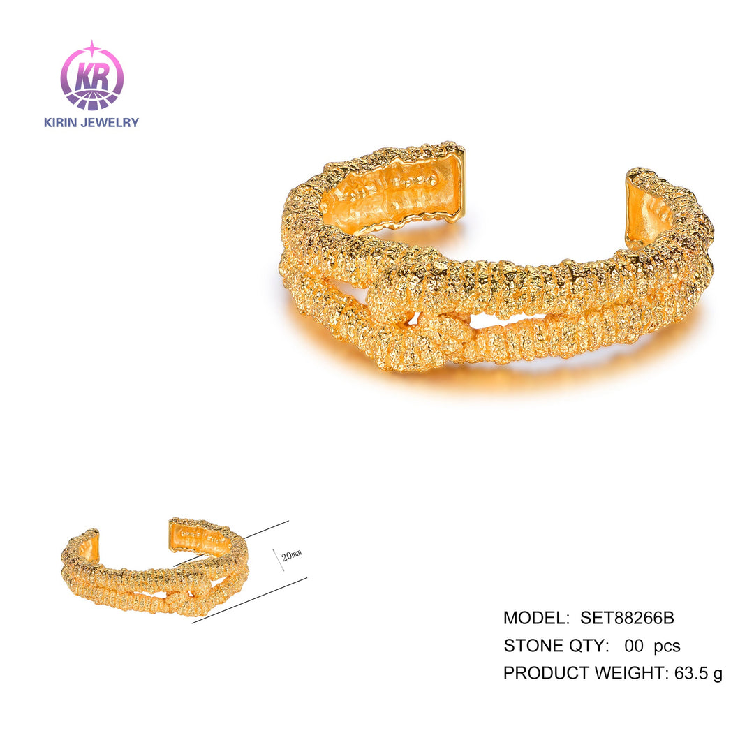 925 silver bracelet with 14K gold plating SET88266B