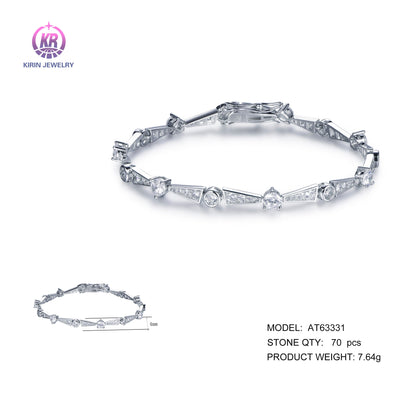 925 silver bracelet with rhodium plating CZ AT63331 Kirin Jewelry