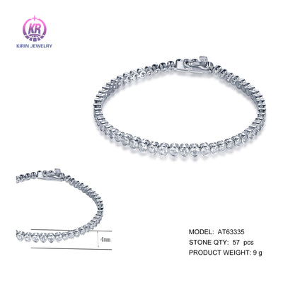 925 silver bracelet with rhodium plating CZ AT63335 Kirin Jewelry