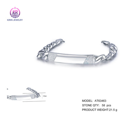 925 silver bracelet with rhodium plating CZ AT63463 Kirin Jewelry