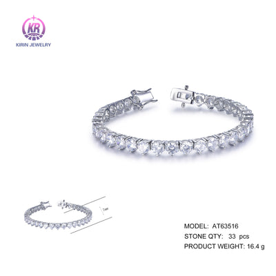 925 silver bracelet with rhodium plating CZ AT63516 Kirin Jewelry