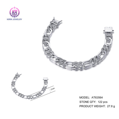 925 silver bracelet with rhodium plating CZ AT63564 Kirin Jewelry
