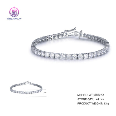 925 silver bracelet with rhodium plating CZ ATS60072-1 Kirin Jewelry