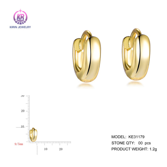925 silver earring with 14K gold plating 31179 Kirin Jewelry