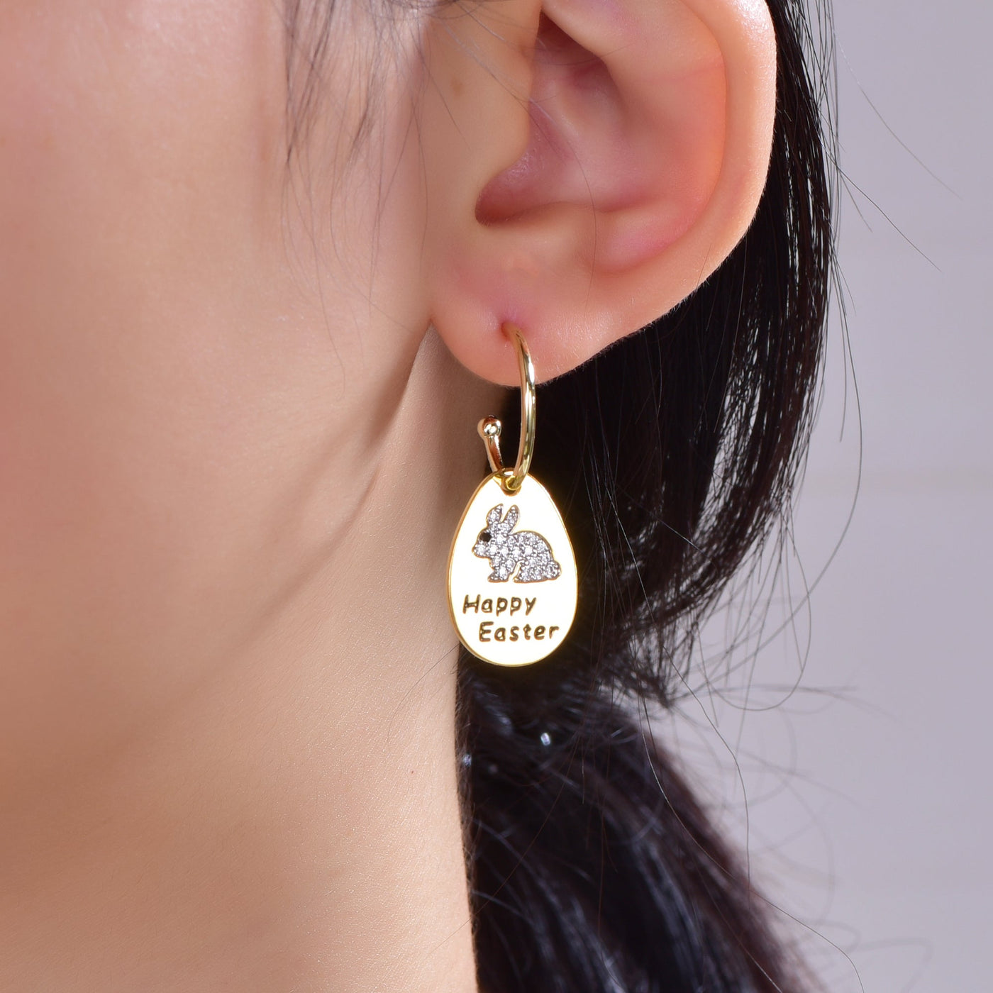 925 silver earrings with 14K gold plating CZ SET88342E Kirin Jewelry