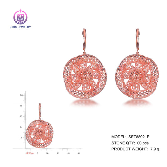 925 silver earrings with rose gold plating SET88021E Kirin Jewelry