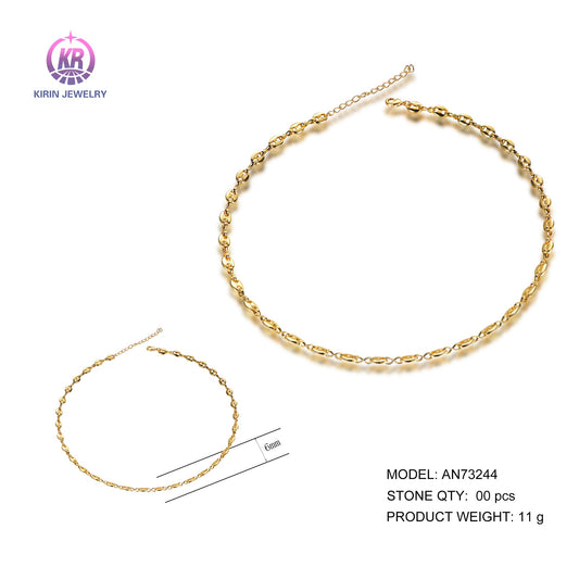 925 silver necklace with 14K gold plating AN73244 Kirin Jewelry