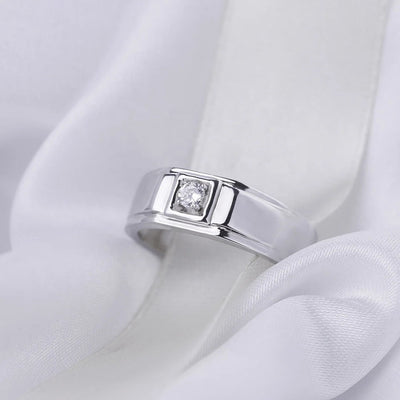 925 silver wedding rings 18K white gold marriage ring real CZ diamond silver engagement ring Kirin Jewelry