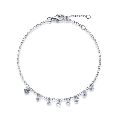 Adjustable simple Elegant crystal bangle bracelet 925 sterling silver wholesale custom Jewelry set Kirin Jewelry