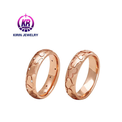 Alliance custom jewelry wedding and engagement rings set beautiful rose gold rings designs silver 925 wedding ring gold jewelry Kirin Jewelry